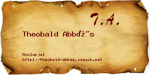 Theobald Abbás névjegykártya